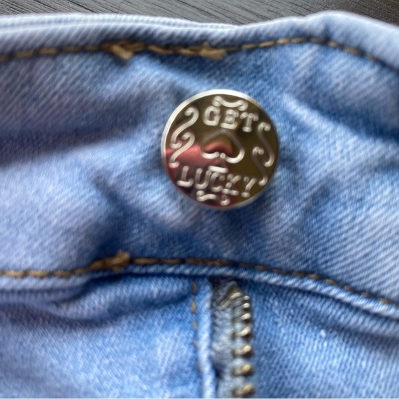 Lucky Brand Blue Denim Jean Shorts Distressed Casual - Picture 3 of 11